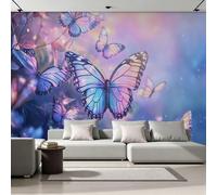 Générique Papier Peint Panoramique Papillon Coloré Intissé Poster Fresque Murale 3D Rêve Wallpaper pour Salon Chambre d'enfant Restaurant Couloir TV Fond Décoration Murale 450x315 cm H122
