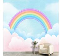 Générique Papier peint panoramique Paradis Céleste Onirique 300 x 210 cm - Revêtement mural décoration pour chambre salon cuisine - Design unique et moderne -Arc-En-Ciel Nuages
