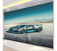 Générique Papier Peint Panoramique Paysage De Voiture De Sport 200 x 140 cm Papier Peint Intissé Mural, Poster Geant Mural Impression 3D, pour Salon Chambre d'enfants restaurant Décoration Murale