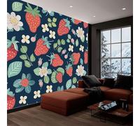 Générique Papier Peint Panoramique Peinture Murale Dessin Animé Voleur De Fraises Bleu 3D Effet Intissé Grand Tapisserie Papier Peint Mural 250x175 cm pour Salon Chambre D'enfants Restaurant