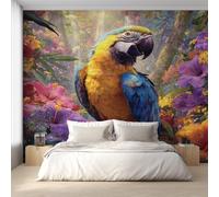 Générique Papier Peint Panoramique Perroquet, Papier Peint Gloire du Matin Perroquet Tropical Fond pour Chambre Wallpaper, Fresque Murale pour Salon Salle Deco Murale, 100x70cm D&O70