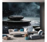 Générique Papier Peint Panoramique Pierre Zen, Papier Peint Méditation Fond pour Chambre Wallpaper, Fresque Murale pour Salon Salle Deco Murale, 250x175cm D&O24