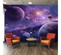 Générique Papier Peint Panoramique Planèt - Papier Peint Univers Espace Voie Lactée - Deco Chambre Salon - Fresque Murale - Wallpaper - 250x175 cm A-2828