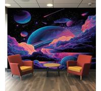 Générique Papier Peint Panoramique Planèt Univers - Papier Peint Chambre d'enfant Ciel étoilé - Deco Chambre Salon - Fresque Murale - Wallpaper - 250x175 cm A-2792