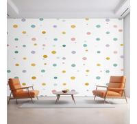 Générique Papier Peint Panoramique Pois, Papier Peint Point Colorés 450 x 260 cm, Photo Décoration Murale, Papiers Peints Intissé Décoration Murale Salon Chambre D36