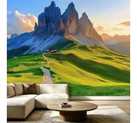 Générique Papier Peint Panoramique Prairie Chalet Alpin 400x280cm (WxH) Poster Mural 3D, Décoration Murale Premium, Nature Photographique conception Pour Salon, chambre et chambre d'enfants
