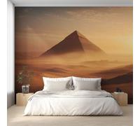 Générique Papier Peint Panoramique Pyramide Désert, Papier Peint Égypte Antique Fond pour Chambre Wallpaper, Fresque Murale pour Salon Salle Deco Murale, 300x210cm D&O47