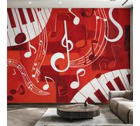 Générique Papier Peint Panoramique Touches de Piano, Papier Peint Clavier de Piano Musique Fond pour Chambre Wallpaper, Fresque Murale pour Salon Salle Deco Murale, 100x70cm D&O195