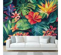 Générique Papier Peint Panoramique Tropical, Papier Peint Monstera Fleur, Fresque Murale, Decoration Chambre Salon, 450 x 315 cm