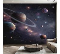Générique Papier Peint Panoramique Univers Planète, Papier Peint Galaxie Espace Fond pour Chambre Wallpaper, Fresque Murale pour Salon Salle Deco Murale, 500x350cm D&O145