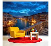 Générique Papier Peint Panoramique, Venise Canal Architecture 150 x 105 cm 3D Poster Geant Mural - Paysage Urbain Papier Peint pour Salon, Adulte Chambre d'enfants et Étude Restaurant Décoration