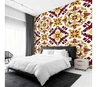 Générique Papier Peint Panoramique Victorien, Papier Peint Damas Baroque Fond pour Chambre Wallpaper, Fresque Murale pour Salon Salle Deco Murale, 100x70cm D&O100