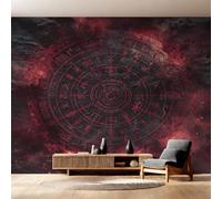 Générique Papier Peint Panoramique Viking 200x140, Tapisserie Murales Papier Peint Mythologie Nordique Bouclier Décoration Murale Salon, Intissé Wallpaper W&99