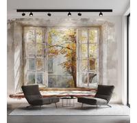 Générique Papier Peint Panoramique Vue par la Fenêtre, Papier Peint Paysage Naturel 400 x 280 cm, Photo Décoration Murale, Papiers Peints Intissé Décoration Murale Salon Chambre EL&D70