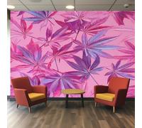 Générique Papier Peint Panoramique Weed Cannabis - Papier Peint Feuilles de Marijuana - Deco Chambre Salon - Fresque Murale - Wallpaper - 200x140 cm A-563