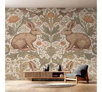 Générique Papier Peint Panoramique William Morris, Papier Peint Art Nouveau Fond pour Chambre Wallpaper, Fresque Murale pour Salon Salle Deco Murale, 300x210cm D&O147