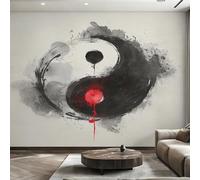 Générique Papier Peint Panoramique Yin Yang, Papier Peint Tai Chi Chinois Fond pour Chambre Wallpaper, Fresque Murale pour Salon Salle Deco Murale, 250x175cm D&O156