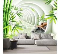 Générique Papier Peint Panoramique Zen Intissé Poster Tableaux Murale 3D 450x315 cm Rivière Forêt De Bambous Wallpaper pour Salon Chambre D'Enfant Restaurant Couloir TV Fond Décoration H1246