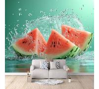 Générique Papier Peint Pastèque 500 × 280 cm - Décoration Murale Pastèque Aux Fruits D'été Moderne - Tapisserie Murales Papier Peint intissé pour Chambre Salon - Poster Tableaux Photo Muraux