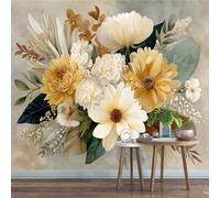 Générique Papier Peint Pelable Et Autocollant Bouquet Fresque Murale 3D Autocollante Fleurs Mural Pour Adultes Enfants Chambre Photo Art Décor Peintures 250 x 175 cm