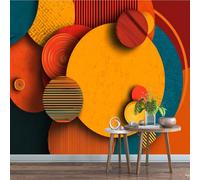 Générique Papier Peint Pelable Et Autocollant Rond Fresque Murale 3D Autocollante Abstrait Mural Pour Adultes Enfants Chambre Photo Art Décor Peintures 200 x 140 cm