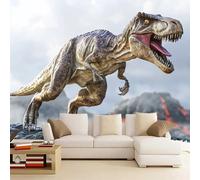 Générique Papier Peint Pelable Et Autocollant Tyrannosaure Rex Fresque Murale 3D Autocollante Dinosaure Mural Pour Adultes Enfants Chambre Photo Art Décor Peintures 200 x 140 cm