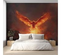 Générique Papier Peint Phénix Papier Peint Panoramique Fire Power Mythologie Grecque Papiers Peints Intissé Fresque Murale, Decoration Chambre Salon Wallpaper, 100 x 70 cm HG-23