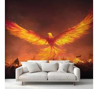Générique Papier Peint Phénix Papier Peint Panoramique Oiseau de Feu Animal Papiers Peints Intissé Fresque Murale, Decoration Chambre Salon, 350 x 256 cm DD&CUQ
