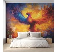 Générique Papier Peint Phénix Papier Peint Panoramique Peinture à l'huile Phoenix Fire Power Mythologie Grecque Papiers Peints Intissé Fresque Murale, Decoration Chambre Salon, 366 x 254 cm C&KF1