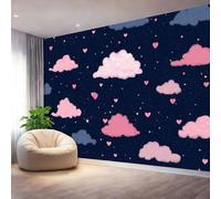 Générique Papier Peint Photo 3D Effet de Profondeur - Décoration Panoramique en Intissé pour Romance nuages cœurs Salon et Chambre d'Adulte, Sombre, 400 x 280(WxH) La Solution Idéale