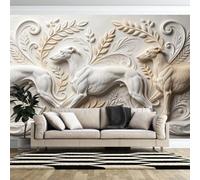 Générique Papier Peint Photo 3D En Relief Représentant D'Élégants Lévriers (600 X 420 Cm) Impression Artistique Intissé Décoration Murale Poster pour Salon Chambre Couloir Ou Fond Tv