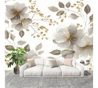 Générique Papier Peint Photo Auto-Adhésif 200x140 cm ThèMe Floral Minimaliste Et Tendance Peler Et Coller 3D Panoramique Papier Peint Blanc Fresque Murale HD Intissé Poster Geant Stickers muraux