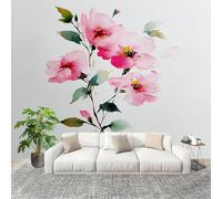 Générique Papier Peint Photo Auto-Adhésif 250x175 cm Aquarelle Fleurs ThèMe Peler Et Coller 3D Panoramique Papier Peint gris Fresque Murale HD Intissé Poster Geant Stickers muraux