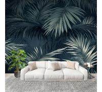 Générique Papier Peint Photo Auto-Adhésif 250x175 cm Peintures 3d Plantes Art Peler Et Coller 3D Panoramique Papier Peint Bleu Fresque Murale HD Intissé Poster Geant Stickers muraux