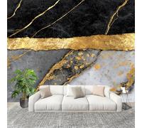 Générique Papier Peint Photo Auto-Adhésif 300x210 cm Luxe 3d Motif Marbre Peler Et Coller 3D Panoramique Papier Peint Blanc GrisâTre Fresque Murale HD Intissé Poster Geant Stickers muraux