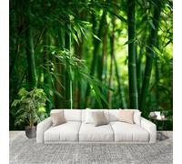 Générique Papier Peint Photo Auto-Adhésif 300x210 cm Nature Bambou Paysage Peler Et Coller 3D Panoramique Papier Peint Vert Fresque Murale HD Intissé Poster Geant Stickers muraux