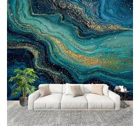 Générique Papier Peint Photo Auto-Adhésif 400x280 cm Luxe Fluidité Art Peler Et Coller 3D Panoramique Papier Peint Vert Fresque Murale HD Intissé Poster Geant Stickers muraux