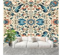 Générique Papier Peint Photo Auto-Adhésif 400x280 cm Style EuropéEn RéTro Floral Peler Et Coller 3D Panoramique Papier Peint Beige Fresque Murale HD Intissé Poster Geant Stickers muraux