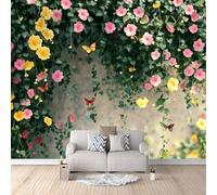 Générique Papier Peint Photo Fleurs ColoréEs 150x105 cm Papier Peint Fleur Effet 3D Pas de Support Adhésif Tissu Intissé Installation Facile et Durable pour Salon Chambre Bureau Restaurant Poster