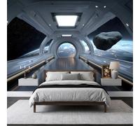 Générique Papier Peint Photo Intissé 250 x 175 cm, Papier Peint Mural Panoramique Géant, Décoration Murale Hublot de vaisseau spatial Imprimée pour Salon Chambre Couloir Hôtel Mur TV
