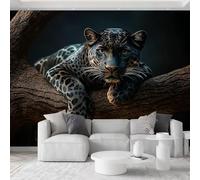 Générique Papier Peint Photo Murale 350 x 256 cm (L x H), Papier Peint intissé Réaliste Photo Animaux Léopard Poster XXL Tableaux Muraux Tapisserie Mural pour Bureau Salon Bureau