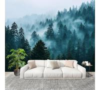 Générique Papier Peint Photo Murale 400x280cm ForêT EnveloppéE De Brume 3D Effets Muraux Tissus Non Tissés Blanc Décor Murale pour Couloir Bureau Rénovation de Maison