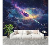 Générique Papier Peint Photo Murale 400x280cm Rainbow éToilé De RêVe 3D Effets Muraux Tissus Non Tissés Bleu Foncé Décor Murale pour Couloir Bureau Rénovation de Maison