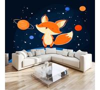 Générique Papier Peint Photo Murale Style Dessin Animé, Planète Renard Fresque Poster Géant Panoramique Intissée 200 x 140 cm pour Tapisserie Décoration Chambre Salon Maison