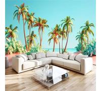 Générique Papier Peint Plages Et Cocotiers 3D Panoramique intissé Murale Paysage Tropical Papier Peint xxl Fresque Murale Moderne Peinture Murale Décorative pour Salon Chambre 200x140 13yf168