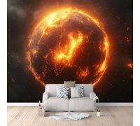 Générique Papier Peint Planète, Papier Peint Enfant Univers Espace 400X280Cm Art Mural Décoratif Fresque wallpaper Moderne Poster Mural Géant Chambre Salon Enfant Facile À Installer