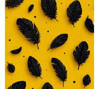 Générique Papier peint Plume Noire épais mat 44x500 cm à décoller et à coller Vintage Fleuri Art papier de contact autocollant en plastique avec dos adhésif couverture de plan de travail table