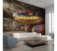 Générique Papier Peint Serpent 3D Panoramique 400 x 280 cm, Papier Peint Intissé Python Serpent Reptiles Animaux Décoration Murale, Papiers Peints pour Salon Chambre saf-14