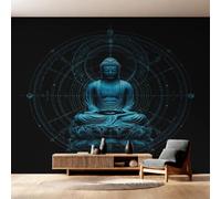 Générique Papier Peint Statue de Bouddha, Intissé Murale 100x70cm | Papier Peint Panoramique Bouddha Méditation, Chambre Wallpaper, Fresque, Salon Deco D&p2