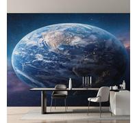 Générique Papier Peint Terre Papier Peint Panoramique Planète Galaxie Univers Papiers Peints Intissé Fresque Murale, Decoration Chambre Salon Wallpaper, 500 x 260 cm BH&6